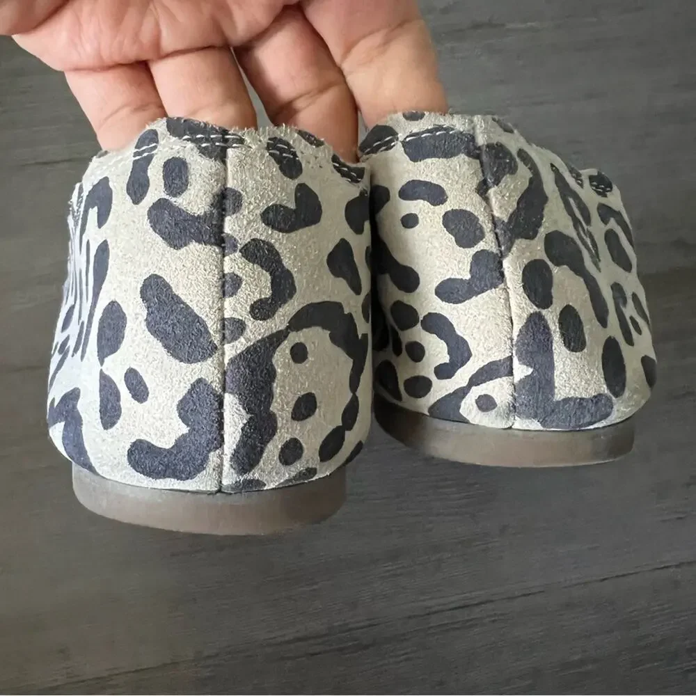 Lucky Brand Cloeey Leopard Suede Slide Mule Slip On 10M